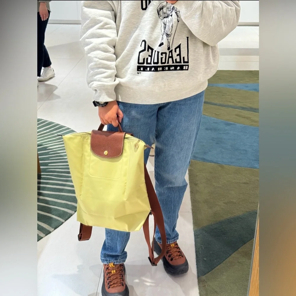 Longchamp Le Pliage Original Medium‎ Canvas Backpack color Pistachio